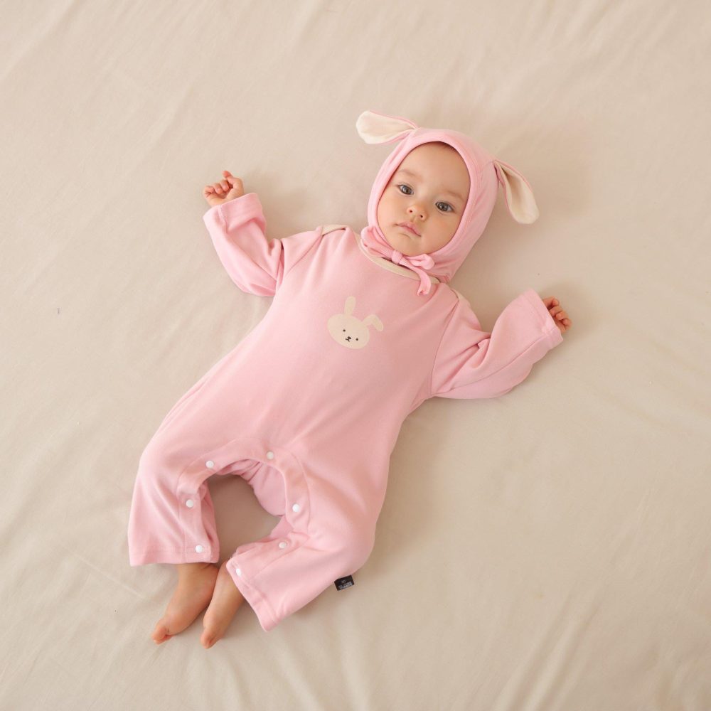 Children's Dralon Jumpsuit Hat Two-piece Set Infant Warm Rompers - Image 6