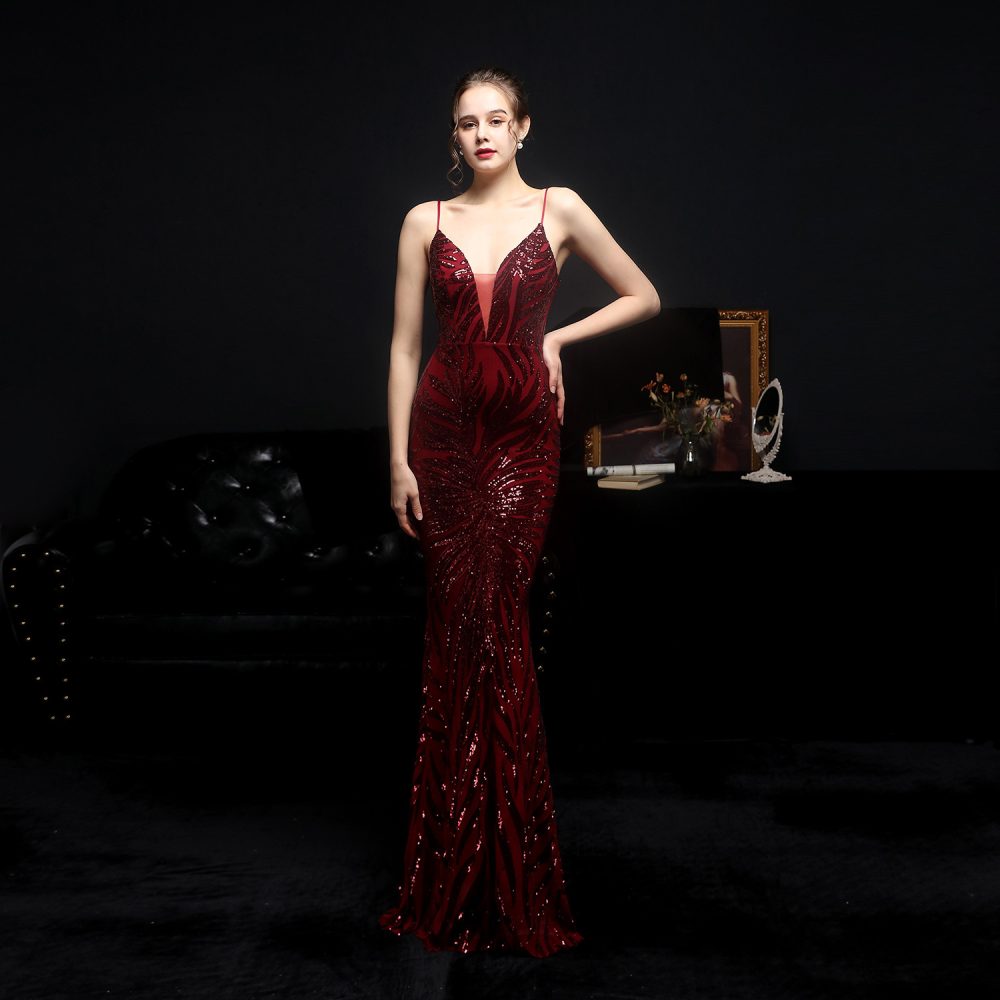 New Sequined Mermaid Evening Dress - Image 4