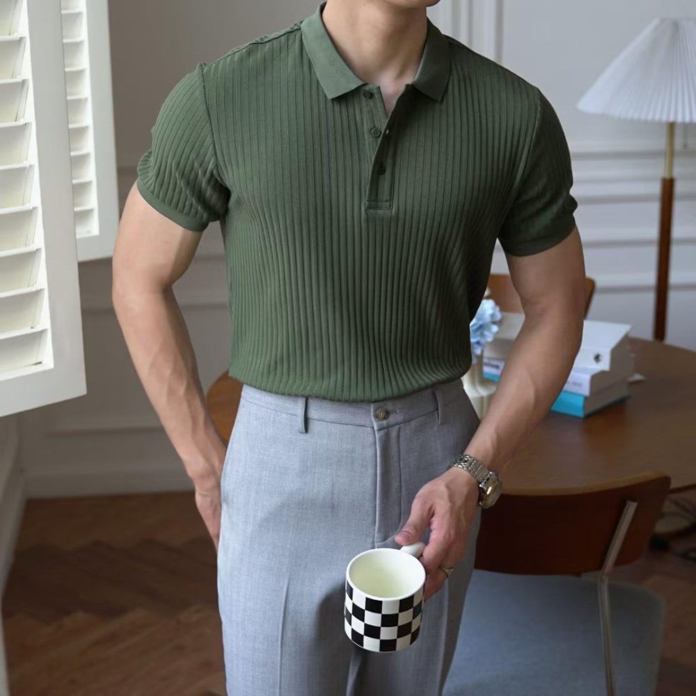 Men's Top Summer Thin Breathable White Short Sleeve - Image 5