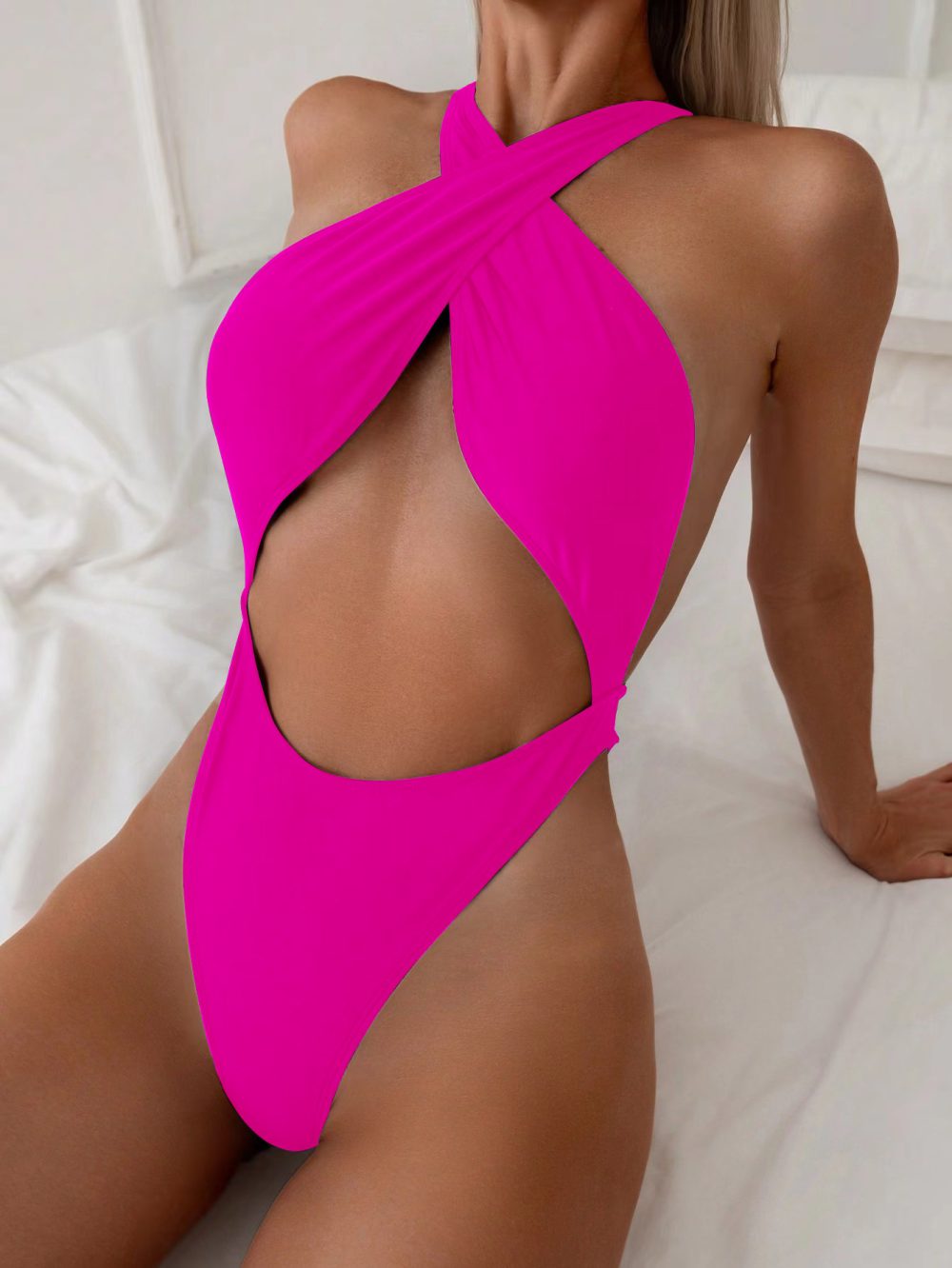 One-piece Bikini Hot Girl Neck Tight Women - Image 5