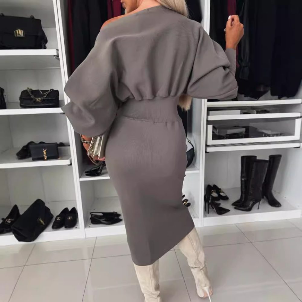Women's Slim Fit Dress Oversized Knit - Image 4