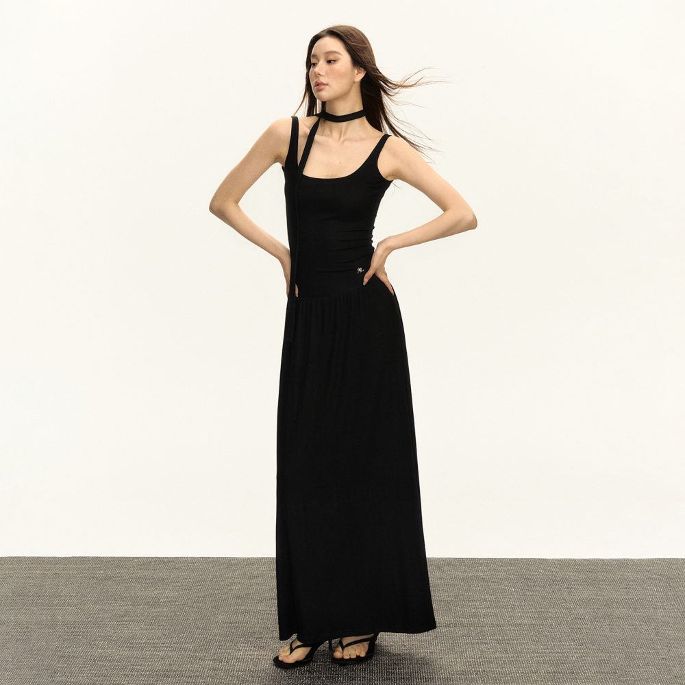 American Retro Design Halter Spaghetti Straps Dress Women - Image 6