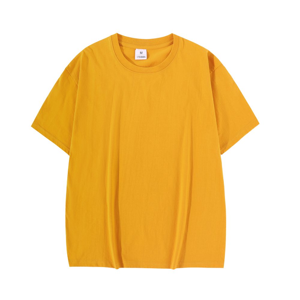 Men's Solid Color Loose-fitting Pure Cotton Short Sleeves T-shirt - Image 10