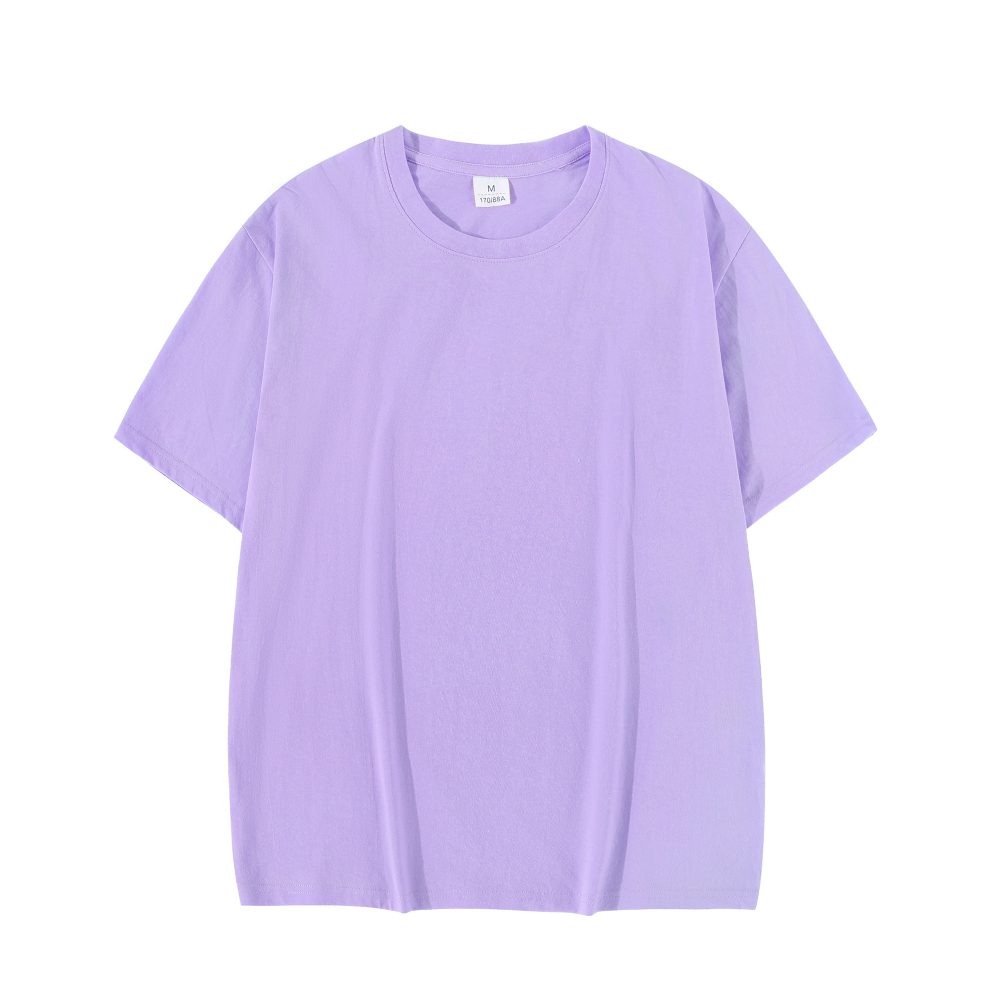 Men's Solid Color Loose-fitting Pure Cotton Short Sleeves T-shirt - Image 4