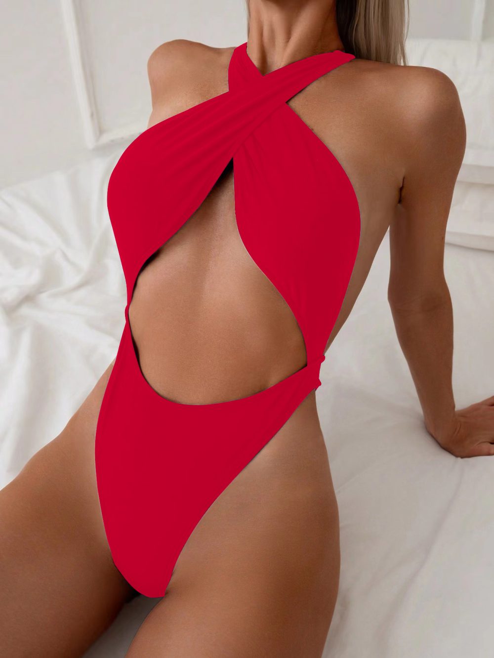 One-piece Bikini Hot Girl Neck Tight Women - Image 4