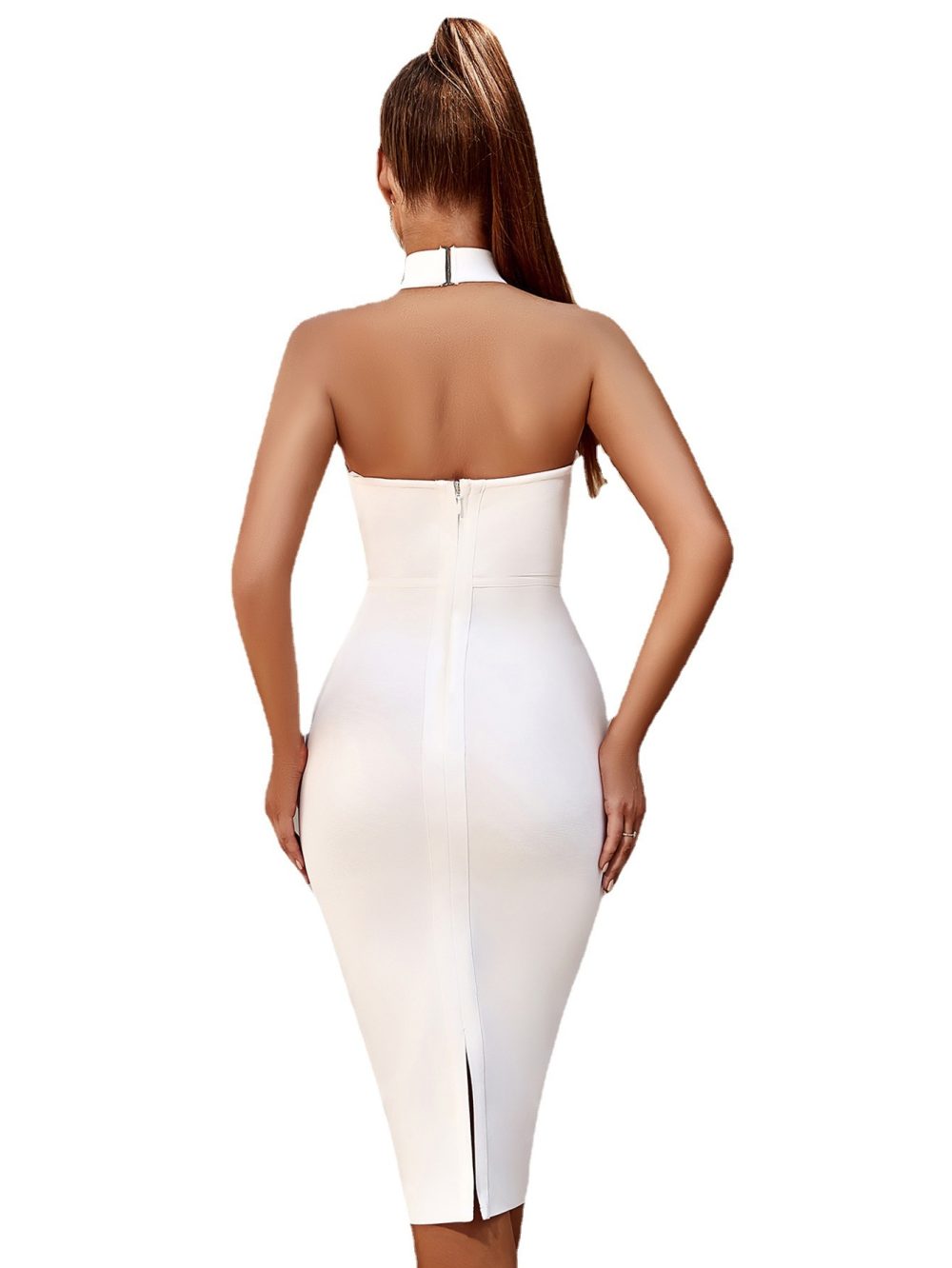 Women's Stand Collar Tube Top Slim Fit Hip Skirt - Image 3