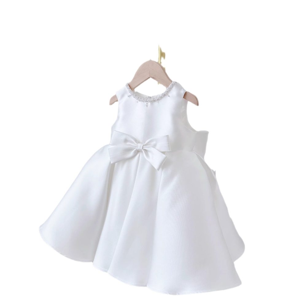 Korean Style Women's Baby Dress White Classic Style Two-piece Set - Image 5