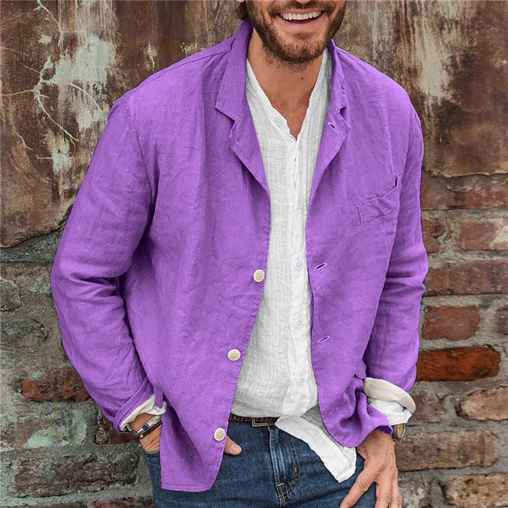 Casual Cotton And Linen Loose Suit Jacket Suit Top - Image 6