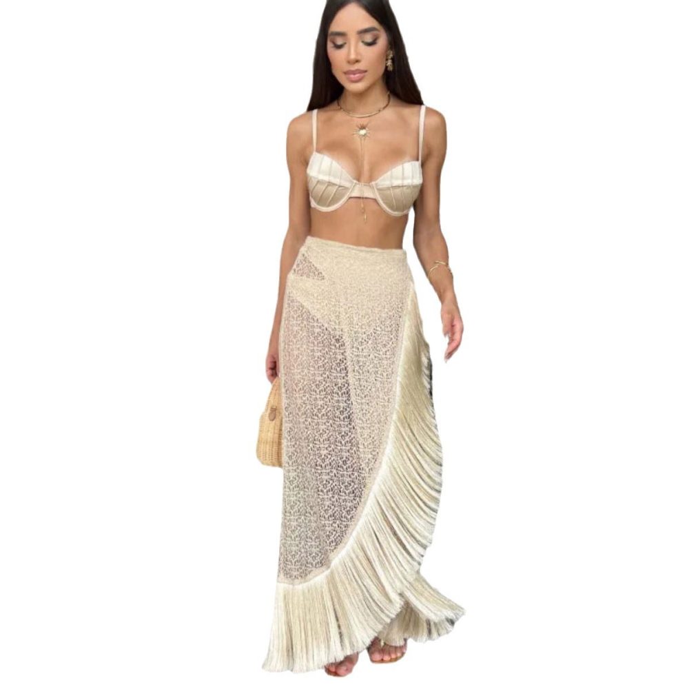 Ladies Tassel Split Swimsuit Three-piece Suit - Image 5