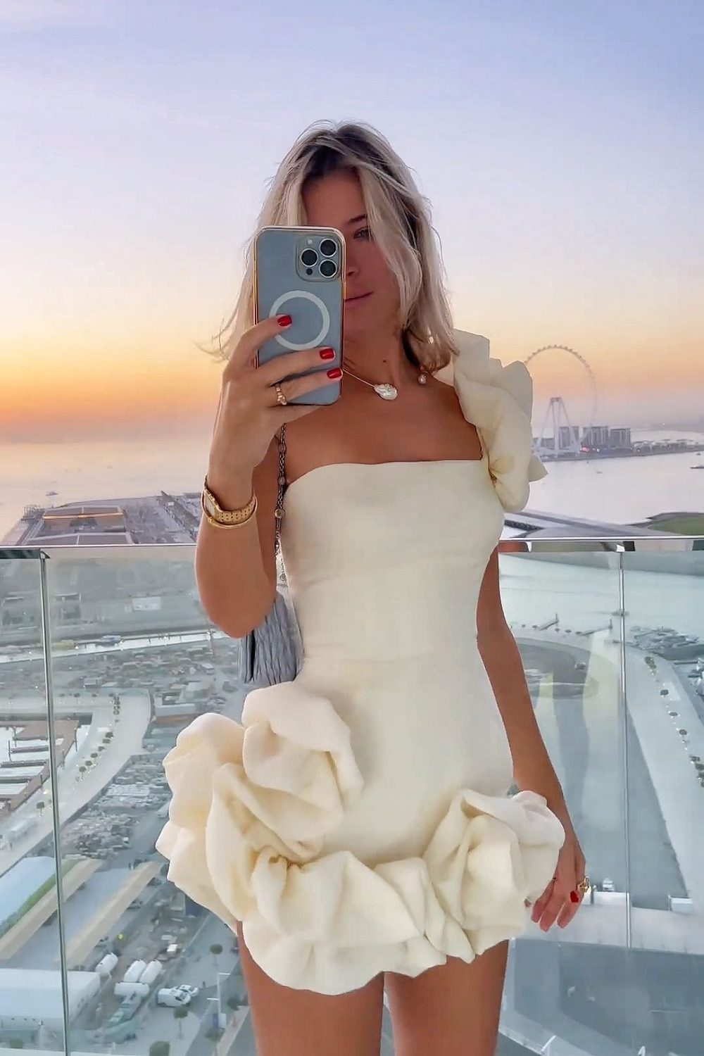 Women's Ruffled Bud Waist Dress - Image 2