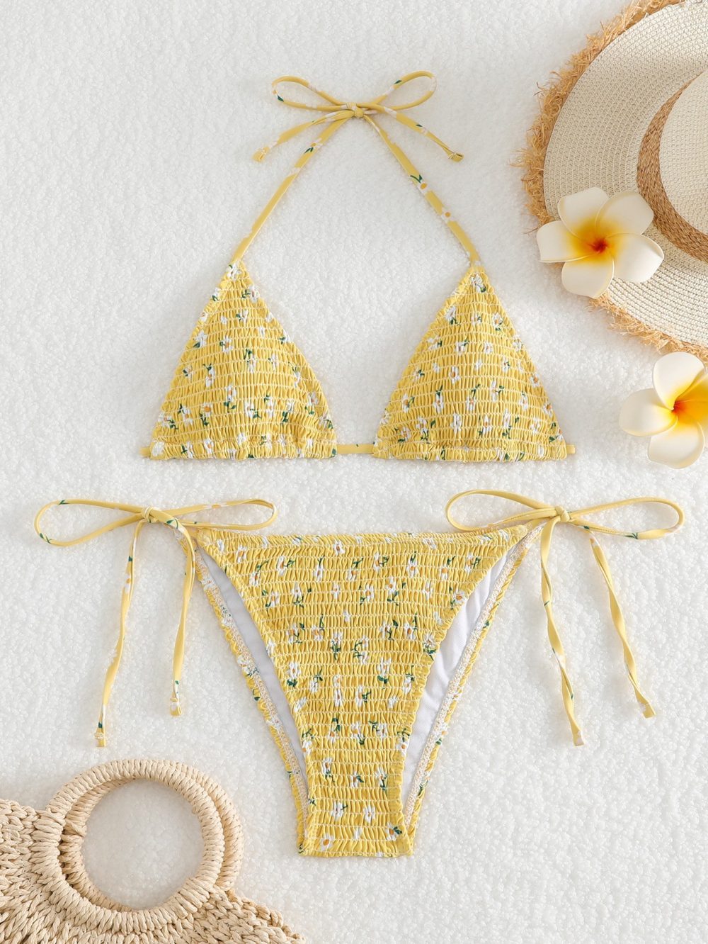 European And American Bikini Swimsuit Women's High-grade Hot Spring Vacation Floral - Image 6