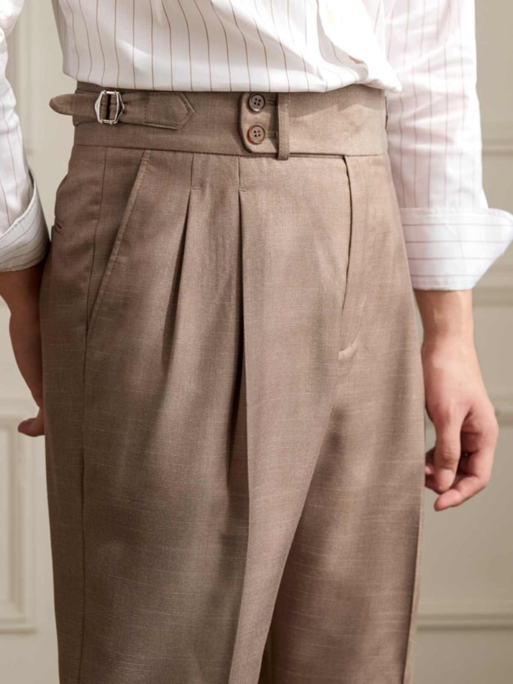 Business Casual Breathable High Waist Straight Pants - Image 5