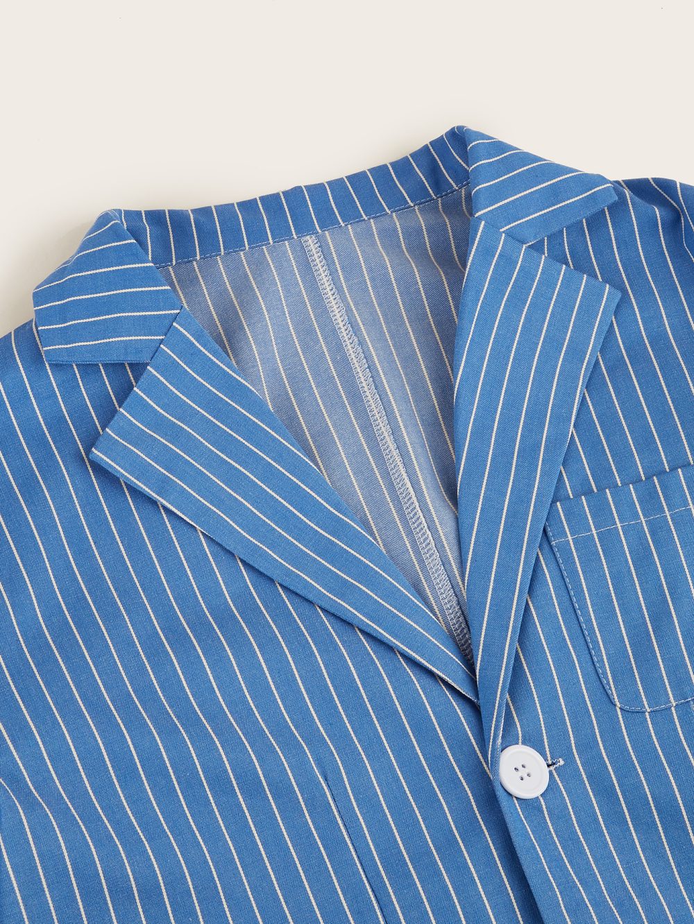 Men's Cotton And Linen Loose Striped Thin Casual Suit Jacket - Image 10