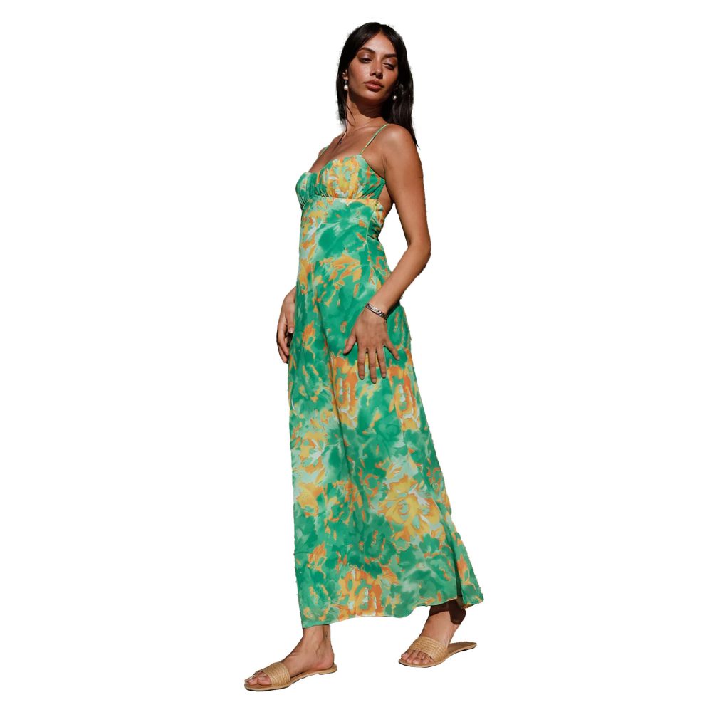Women's Thin Belt Beauty Back Low-cut Sling Dress - Image 5