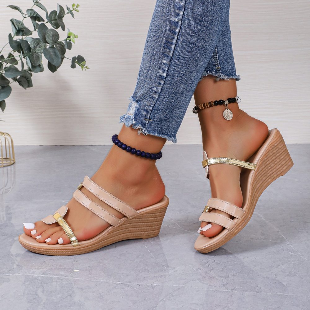 Summer Casual Women's Fashion Wedge Platform Slippers - Image 9