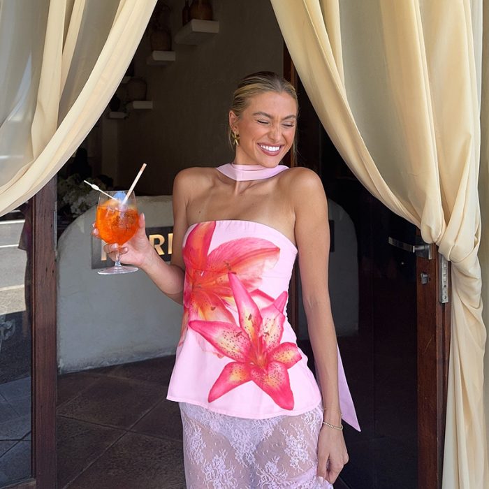 Hot Girl Halterneck Printed Top For Women